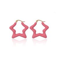 Candy Color Fashion Childlike Star Earring Five-pointed Star Long Resin Earrings Wholesale Nihaojewelry sku image 5
