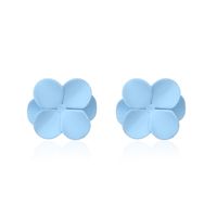 Korea's Style Candy Color Ear Accessories Fashion Flower Earrings Wild Color Small Petal Earrings For Women Nihaojewelry sku image 3