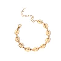 Fashion Pig Nose Chain Button Bracelet Necklace Sets For Women Clavicle Chain Wild Jewelry Nihaojewelry sku image 1