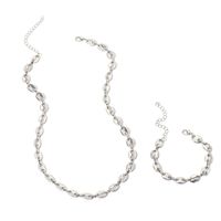 Fashion Pig Nose Chain Button Bracelet Necklace Sets For Women Clavicle Chain Wild Jewelry Nihaojewelry sku image 6