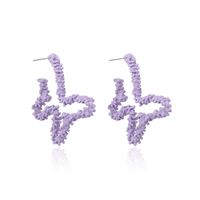 New Trendy Hollow Purple Butterfly Earrings Sweet Dreamy Taro Purple Retro Earrings Wholesale Nihaojewelry sku image 1