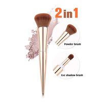 Fashion New Multifunctional Cosmetic Brush Nylon Brush Hair Electroplating Plastic Handle Portable Cosmetic Brush Nihaojewelry main image 1