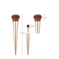 Fashion New Multifunctional Cosmetic Brush Nylon Brush Hair Electroplating Plastic Handle Portable Cosmetic Brush Nihaojewelry main image 3