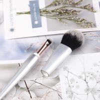 Fashion New Multifunctional Cosmetic Brush Nylon Brush Hair Electroplating Plastic Handle Portable Cosmetic Brush Nihaojewelry main image 4