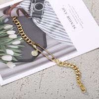 New Head Pendant Paper Clip Chain Bracelet Creative Metal Alloy Gold Bracelet Wholesale Nihaojewelry main image 4