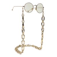 Fashionable And Simple Color Retention Gold Thick Aluminum Chain Glasses Rope Metal Glasses Chain Wholesale Nihaojewelry main image 3
