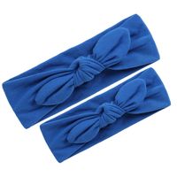 Mother Baby Rabbit Ears Hair Accessories Headband Knotted Bow Hairband Hairband Parent-child Stretch Cotton Headband Wholesale main image 5