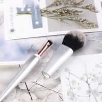 Fashion New Multifunctional Cosmetic Brush Nylon Brush Hair Electroplating Plastic Handle Portable Cosmetic Brush Nihaojewelry sku image 2