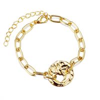 New Creative Geometric Hollow Gold Alloy Bracelet Retro Metal Chain Bracelet Wholesale sku image 1