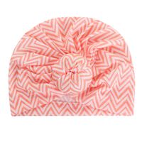 Autumn New Children's Hats Baby Print Donut Turban Hat Baby Striped Hood Wholesale Nihaojewelry sku image 1