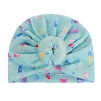 Autumn New Children's Hats Baby Print Donut Turban Hat Baby Striped Hood Wholesale Nihaojewelry sku image 2