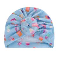 Autumn New Children's Hats Baby Print Donut Turban Hat Baby Striped Hood Wholesale Nihaojewelry sku image 3