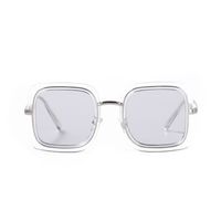 Fashion Square Semi-metal Korean Trend Big Frame Sunglasses For Women Retro  Live Sunglasses Glasses For Men sku image 1