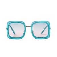 Gafas De Sol Con Montura Cuadrada De Tendencia Coreana Semimetálica De Moda Para Mujer Gafas De Sol Retro En Vivo Para Hombres sku image 4