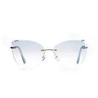 Fashion Borderless Diamond Trim Retro Sunglasses For Women New Color Ocean Film Sunglasses For Women main image 5