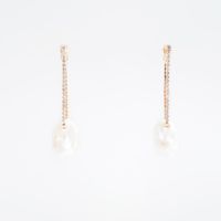 Fashion Long Pearl Rhinestone Earrings For Women Trend Crystal Earrings Jewelry Nihaojewelry main image 3