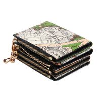 Korean New Retro Buckle All-match Wallet For Student Map Multi-card Zipper Bag Ladies Short Wallet Nihaojewelry main image 4