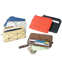 New Korean Fashion Coin Wallet Purse Checkered Coin Bag Zipper Wallet Multi-card Slot Short Card Bag Nihaojewelry main image 1