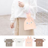 Fashion New Korean Animal Drawstring Bag Jewelry Drawstring Pocket Cosmetic Bag Flannel Cute Storage Bag Nihaojewelry main image 3