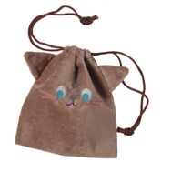Fashion New Korean Animal Drawstring Bag Jewelry Drawstring Pocket Cosmetic Bag Flannel Cute Storage Bag Nihaojewelry main image 6