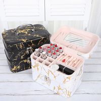 Fashion New Multifunctional Portable Cosmetic Case Makeup Beauty Manicure Toolbox Jewelry Ring Earring Storage Box main image 1