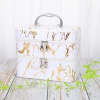 Fashion New Multifunctional Portable Cosmetic Case Makeup Beauty Manicure Toolbox Jewelry Ring Earring Storage Box sku image 2