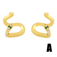 New Trendy Fashion Ear Clip Snake C-shaped Ear Bone Clip Snake  Copper Earrings Nihaojewelry main image 3