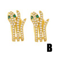 New Trendy Fashion Ear Clip Snake C-shaped Ear Bone Clip Snake  Copper Earrings Nihaojewelry main image 4