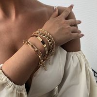 موضة جديدة نسائية سوار سبائك سميكة سوار الأزياء الذهب سوار Nihaojewelry main image 1