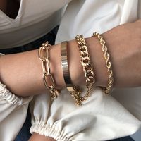 موضة جديدة نسائية سوار سبائك سميكة سوار الأزياء الذهب سوار Nihaojewelry main image 4