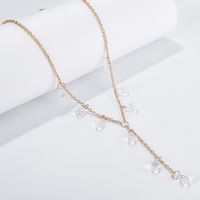 Außenhandel Neues Produkt Gold Fransen Kristall Halskette Diamant Mehrfach Geschnittener Zirkon Strass Halskette Süßes Mädchen main image 6