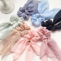 Korean Bow Hair Scrunchies  Sweet Organza Super Fairy Ball Head Ponytail Hair Rope Wholesale Nihaojewelry main image 1