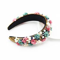 New Fashion Flower Diamond Headband Dance Party Bride Hair Accessories For Ladies Elegant Headband main image 5