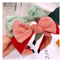 New Retro Houndstooth Double Big Bow Headband Hair Accessories Wholesale Nihaojewelry main image 1
