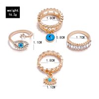 Moda Nueva Punk Street Style Demon Eye Eye Diamond Dripping Oil Hollow 4 Piezas Anillo De Aleación De Anillos Al Por Mayor Nihaojewelry main image 6