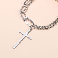 Women's Short Cross Pendant Necklace Hip-hop Punk Choker Clavicle Necklace Wholesale Nihaojewelry main image 4
