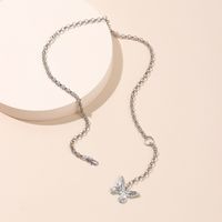 Exaggerated Large Chain Butterfly Pendant Necklace Aesthetic Multilayer Forest Clavicle Necklace Wholesale Nihaojewelry main image 3