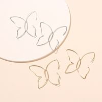Fashion Simple  Butterfly Line Hollow Earrings Simple And Large  Earrings Wholesale Nihaojewelry main image 1