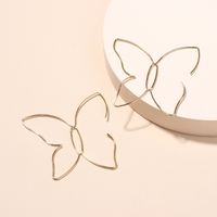 Fashion Simple  Butterfly Line Hollow Earrings Simple And Large  Earrings Wholesale Nihaojewelry main image 4