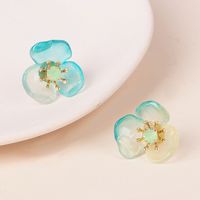 Korea Simple Ear Accessories Simple Flower Fairy Earrings Gradient Resin Earrings For Women Wholesale Nihaojewelry main image 4
