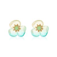 Korea Simple Ear Accessories Simple Flower Fairy Earrings Gradient Resin Earrings For Women Wholesale Nihaojewelry main image 5
