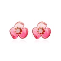 Korea Simple Ear Accessories Simple Flower Fairy Earrings Gradient Resin Earrings For Women Wholesale Nihaojewelry main image 6