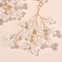 Fashion Gypsophila Pearl Earrings Korean Chic Bifurcated Earrings For Women Wholesale Nihaojewelry main image 5