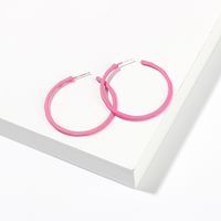 Fashion Simple  Geometric Big Circle Earrings Candy Color Girls Round  Alloy Earrings Nihaojewelry main image 3