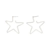 Fashion Minimalist Copper Earrings Metal Hollow Five-pointed Star Earrings  Wholesale Nihaojewelry main image 5