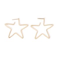Fashion Minimalist Copper Earrings Metal Hollow Five-pointed Star Earrings  Wholesale Nihaojewelry main image 6