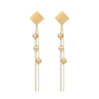 Fashion Long Metal Tassel Earrings New Fashion Lady Fashion Round Bead Earrings Wholesale Nihaojewelry main image 6