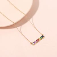 Rainbow Bracelet Necklace Lady Diamond Jewelry Set Exquisite Necklace Retro Choker Clavicle Chain Wholesale Nihaojewelry main image 3