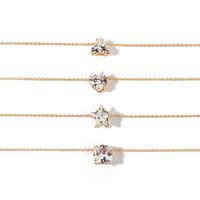Korean Ladies Love Star Zircon Necklace Geometric Triangle Forest Clavicle Chain Wholesale Nihaojewelry main image 4