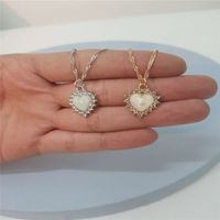 Korea Rhinestone Zircon Chocker Necklace Simple Opal Forest Clavicle Chain Wholesale Nihaojewelry main image 4